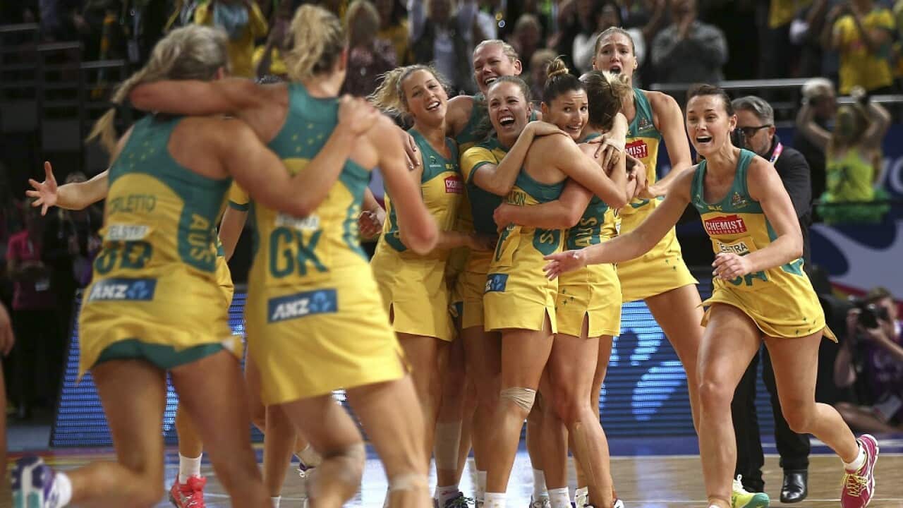 Australian players celebrate