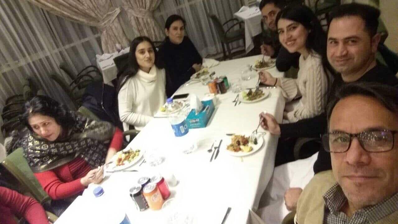 Nadia Khwaja with her family at Kabul Intercontinental Hotel moments before the attack