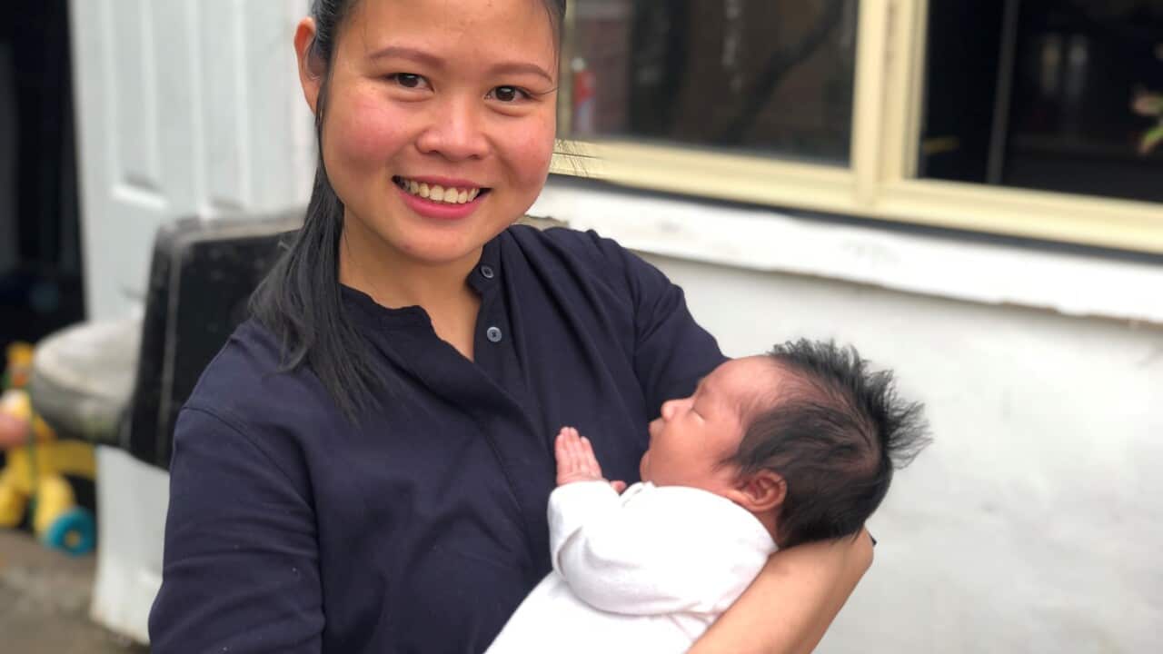 Thanh Binh and baby Joe
