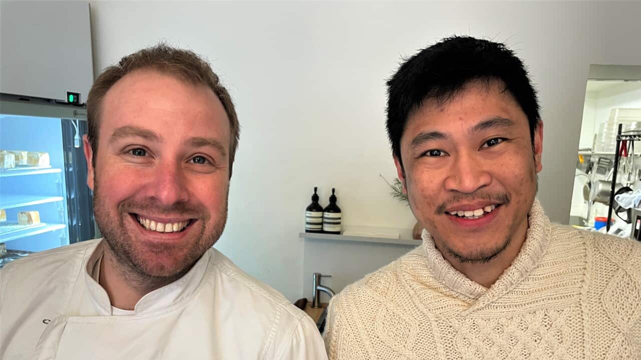 Eddie Stewart (left) and Min Chai at Tokyo Lamington.