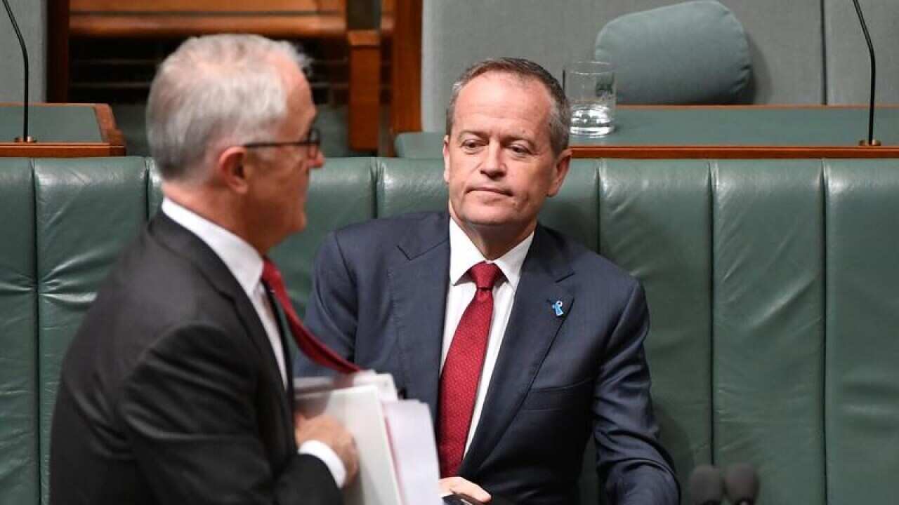 Malcolm Turnbull and Bill Shorten during Question Time