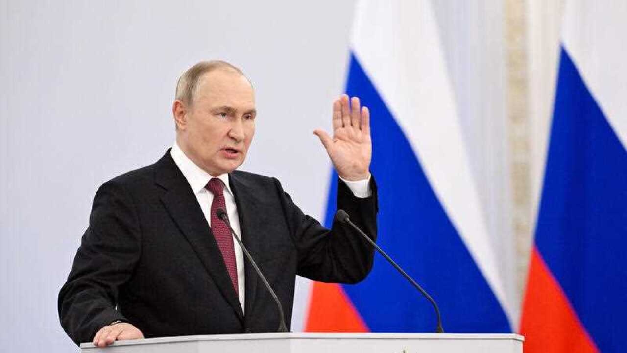 The ceremony of signing agreements on joining the Donetsk and Lugansk people's republics, as well as the Kherson and Zaporozhye regions in the Grand Kremlin Palace (AAP).jpg