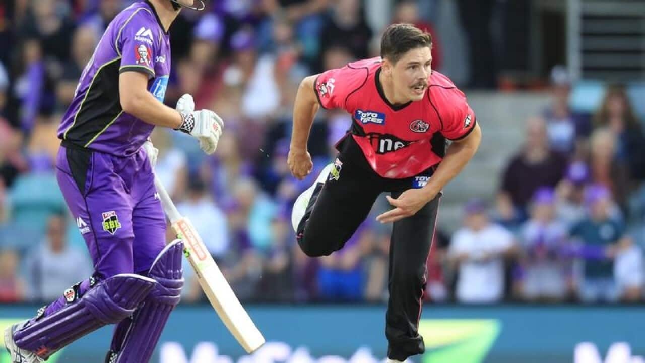 Sydney Sixers bowler Ben Dwarshius