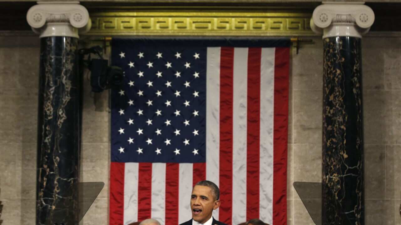 US President Barack Obama gives his State of the Union address