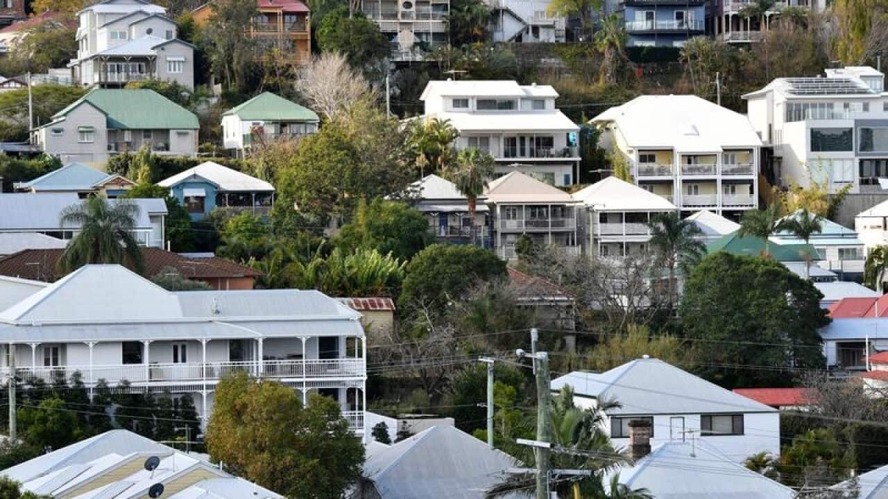 Houses are seen in the Brisbane suburb of Paddington