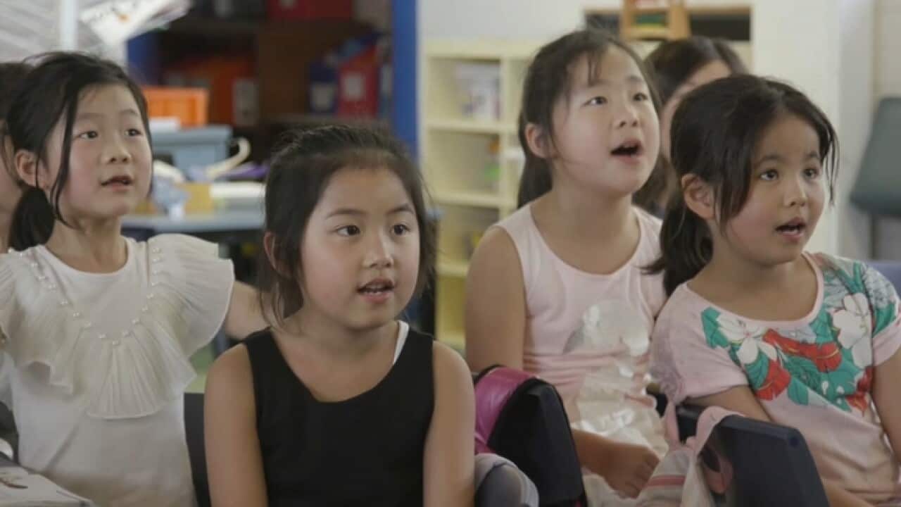 Students in a language class