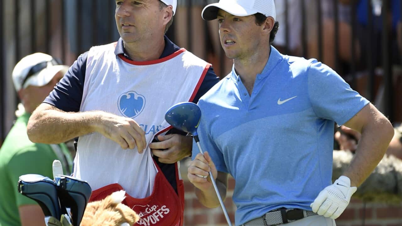 Rory McIlroy and his caddie JP Fitzgerald
