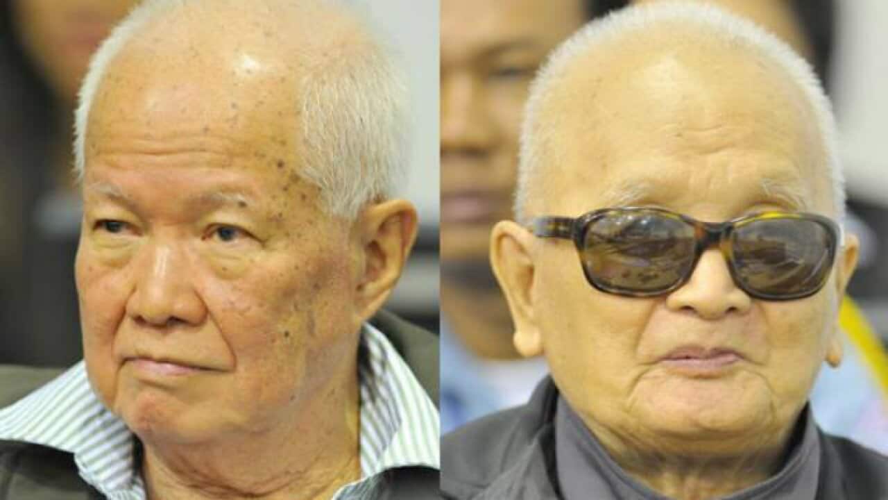 Khmer Rouge Leaders: Khiev Samphan (L) and Nuon Chea(R)