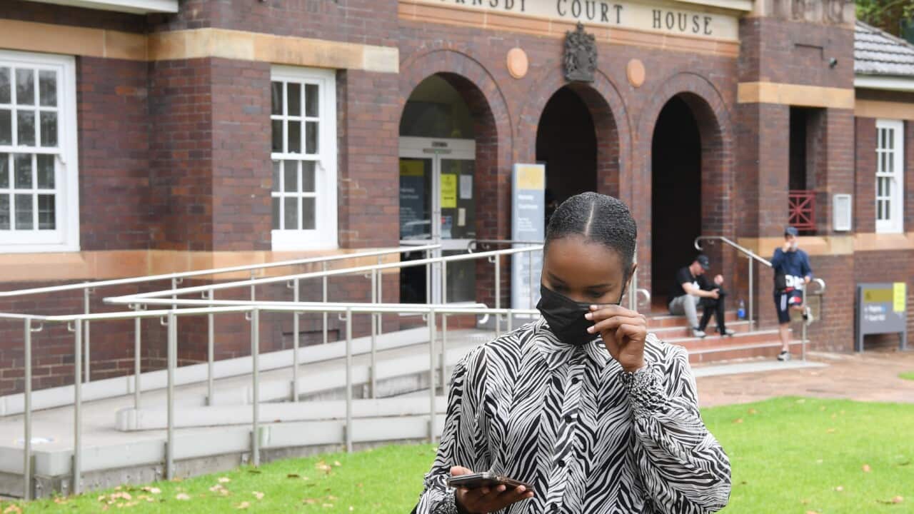 Sulafa Ageeb Ageeb leaves the Hornsby Local Court, in Sydney, Wednesday, November 24, 2021