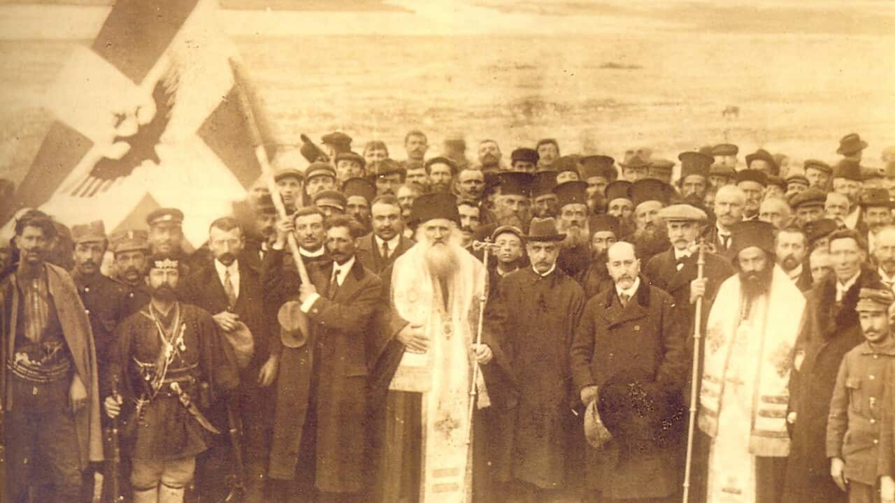 Official declaration of Independence at Argyrokastro (now Gjirokastër)