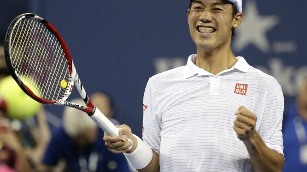 Japan's Kei Nishikori during the US Open