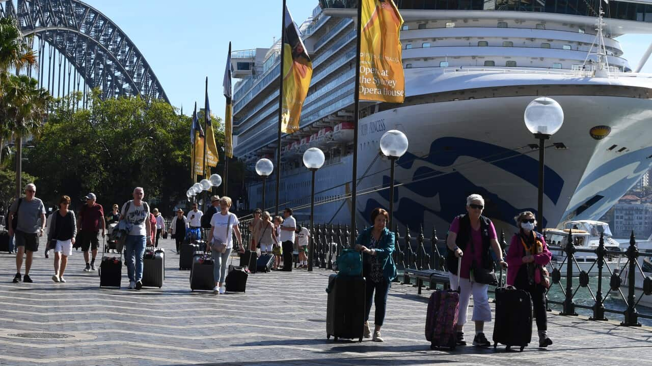 cruise ship docked in sydney today