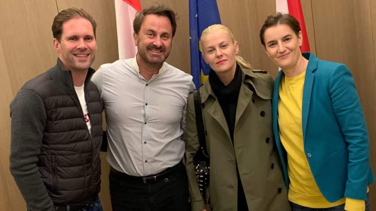 Xavier Bettel and Ana Brnabić.