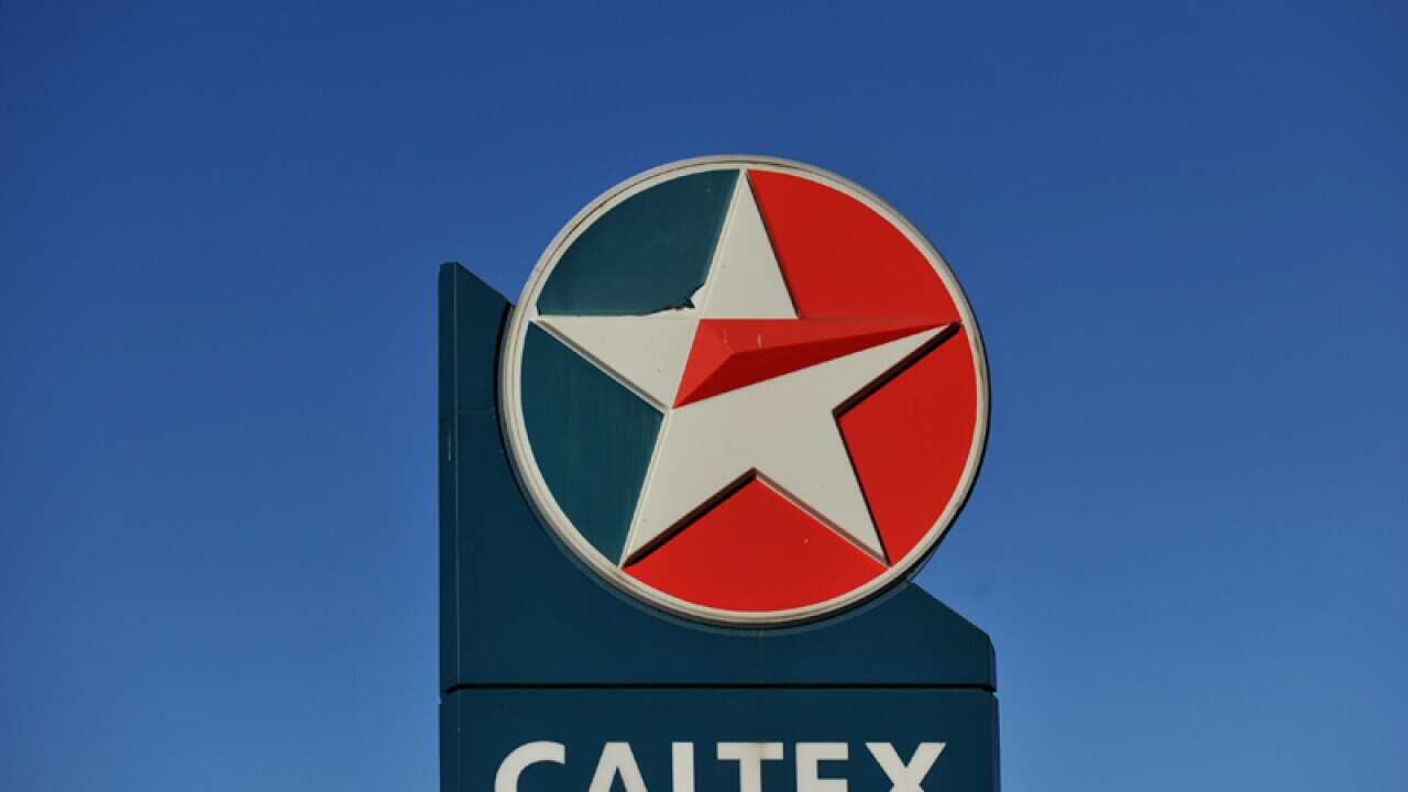 A Caltex sign on the side of the road in Sydney