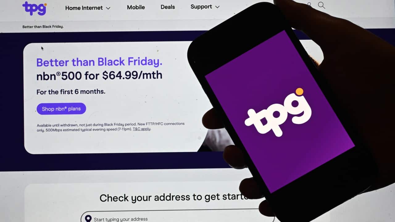 The mobile app and website of internet and mobile provider TPG side by side.