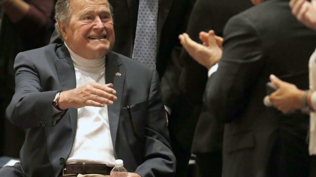 Former President George H.W. Bush has fallen at home Wednesday, July 15, 2015, in Kennebunkport, Maine, and broken a bone in his neck. (AP