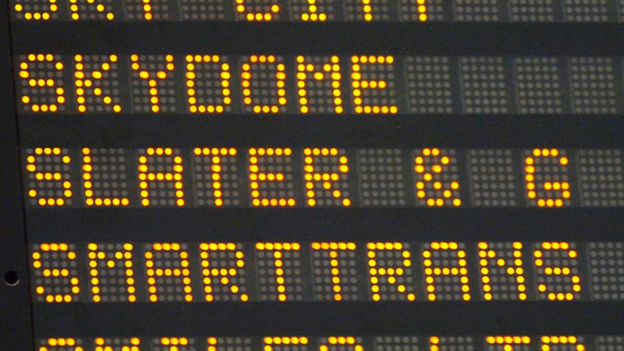 File photo of ASX board showing Slater and Gordon