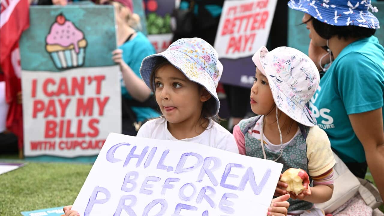 CHILDCARE WORKERS STRIKE