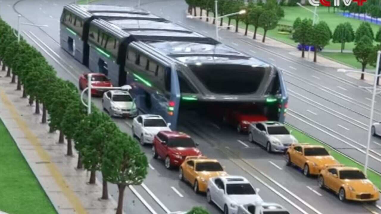 Elevated bus, China
