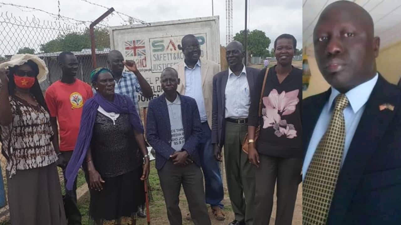 Former Jonglei politicians after being released from Police