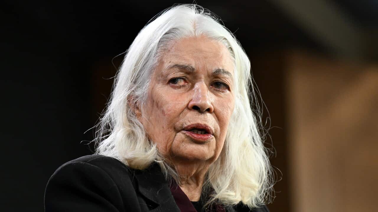 Marcia Langton addresses the National Press Club in Canberra