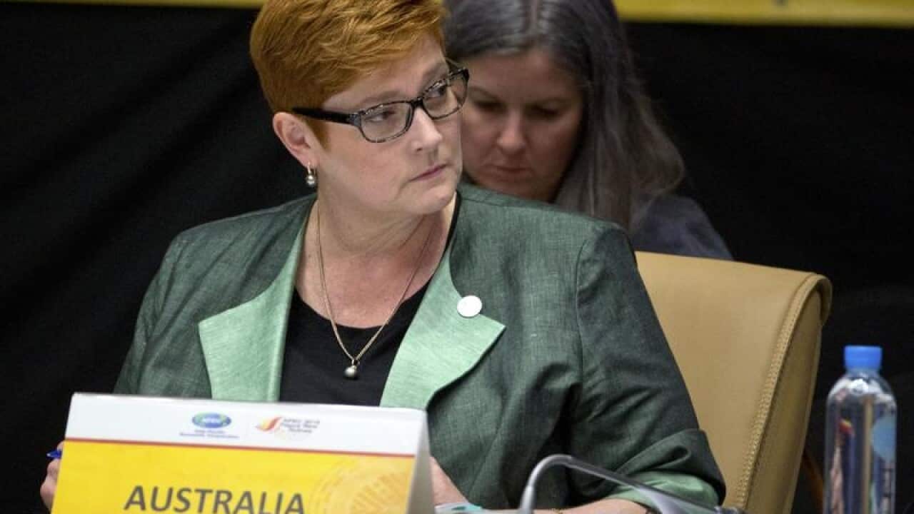 Australia's Foreign Minister Marise Payne attends the APEC.