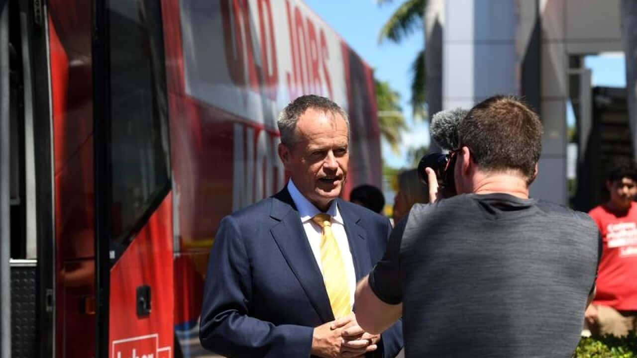 Opposition Leader Bill Shorten on his previous visit to Brisbane.