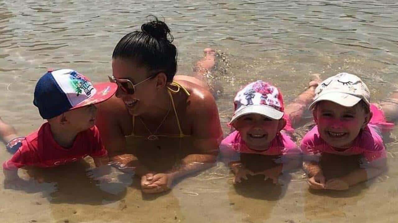 Hannah Clarke and her three children, Aaliyah, 6, Laianah, 4, and Trey, 3.