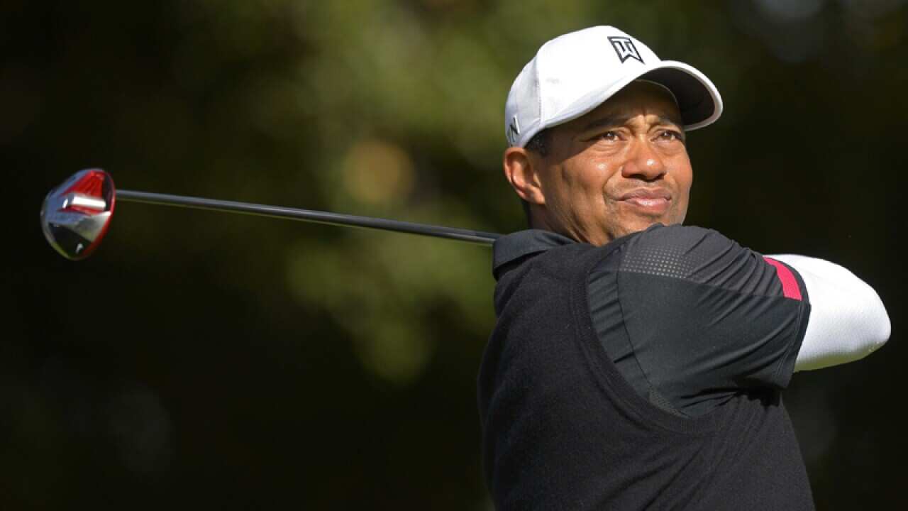 Tiger Woods during the World Challenge golf tournament