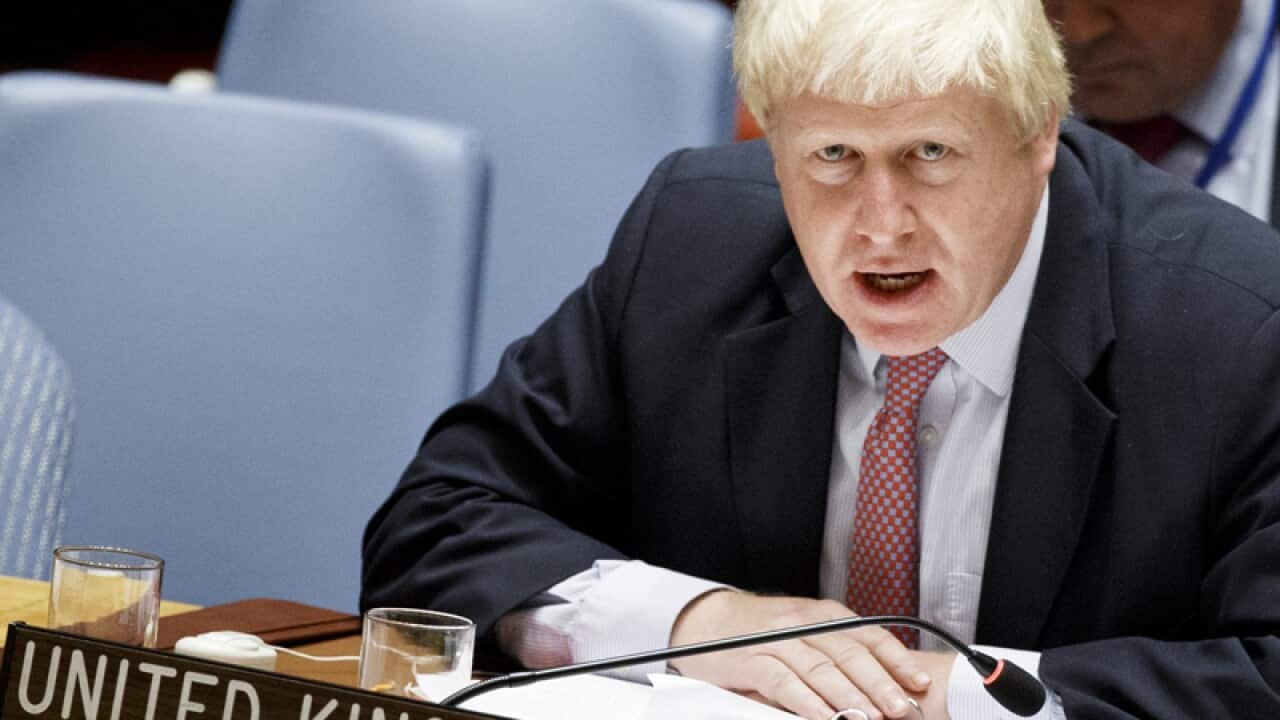 UK Foreign Secretary Boris Johnson