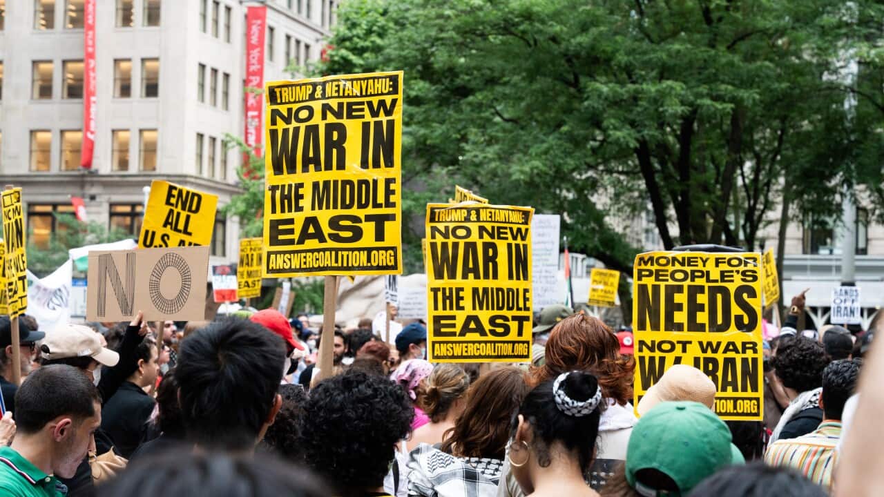 NY: Anti-war protesters rally amid Iran-Israel strikes