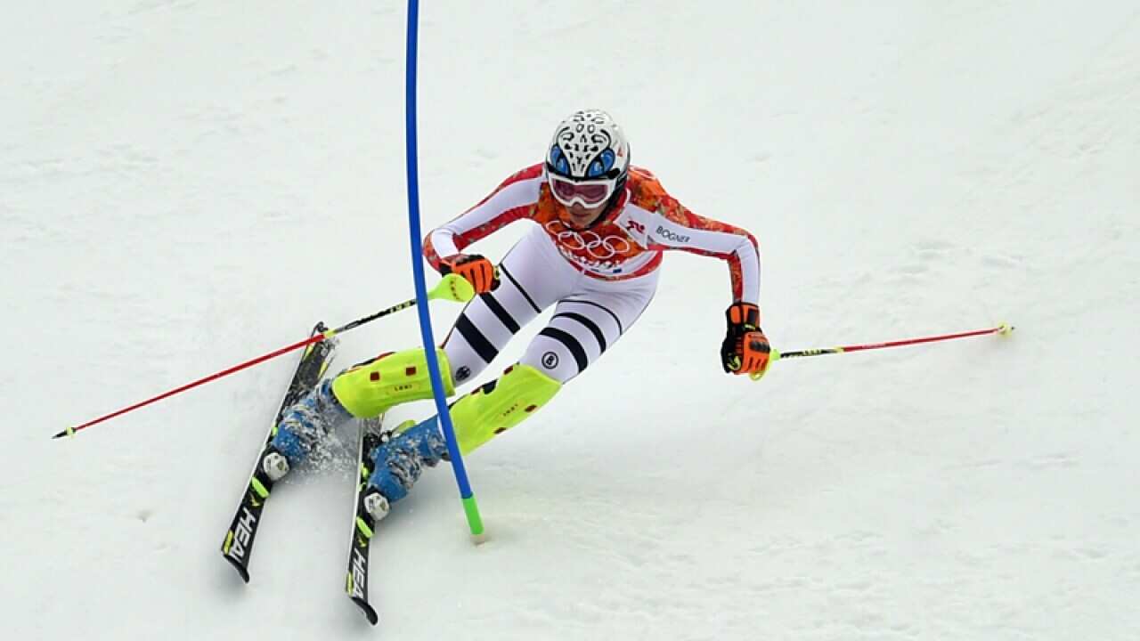 Germany's Maria Hoefl-Riesch in action in Sochi