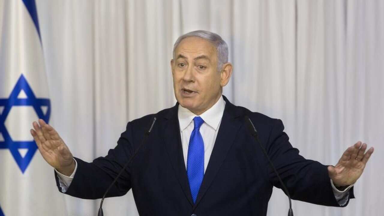 Prime Minister Netanyahu during a televised speech on the charges
