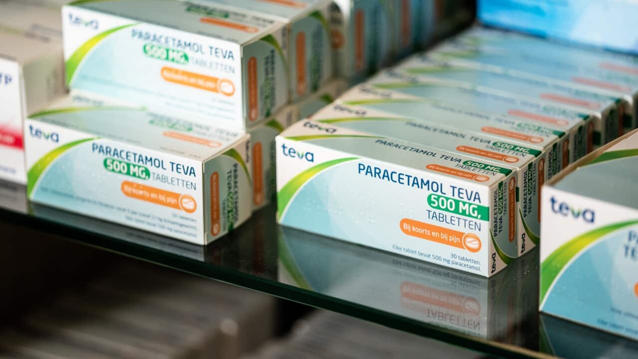 Flu medicines at the pharmacy