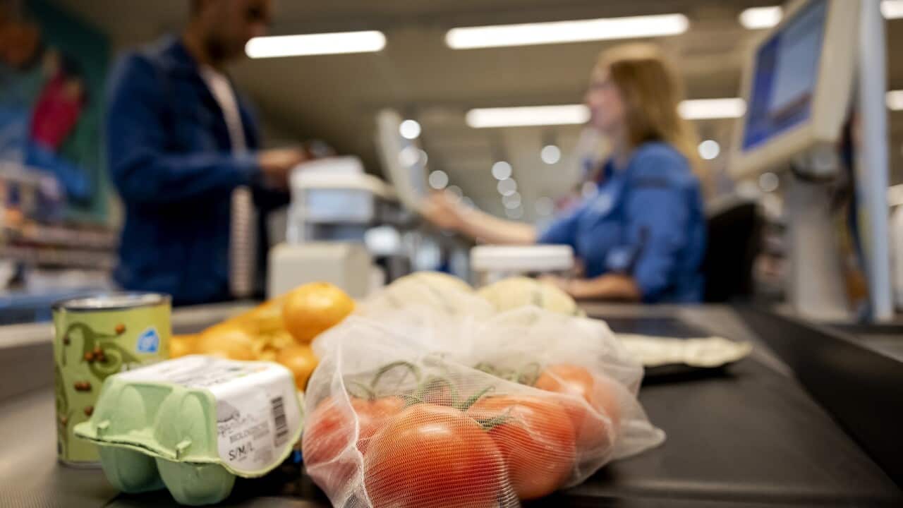 Products on the belt at a checkout (AAP)