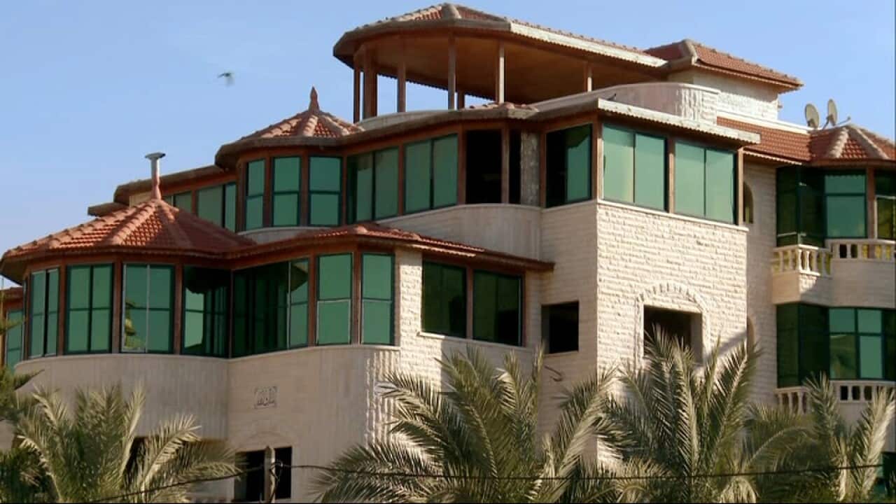 One of the many luxurious homes now being built in Gaza.