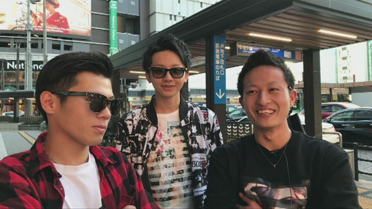 Japanese young men in Hiroshima