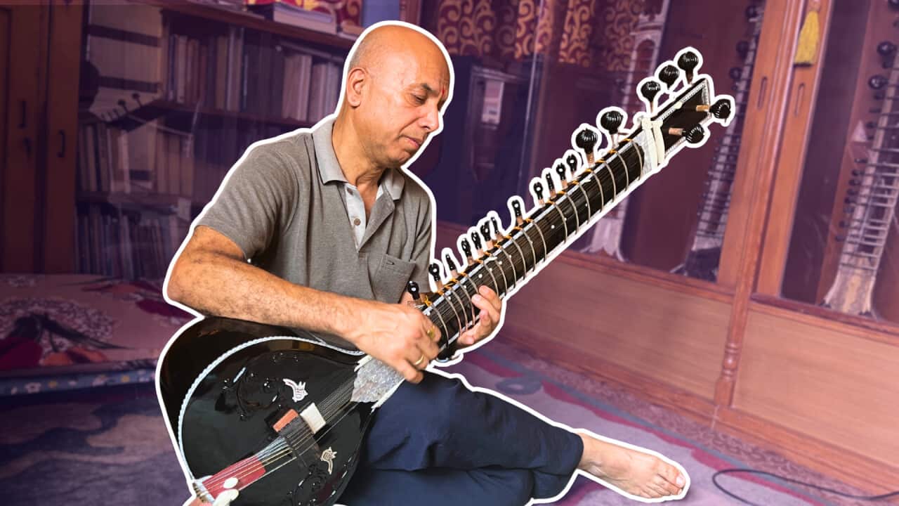 Sitar maestro Professor Dhrubesh Chandra Regmi