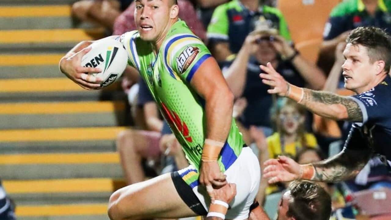 A file image of Nick Cotric of the Raiders in action.