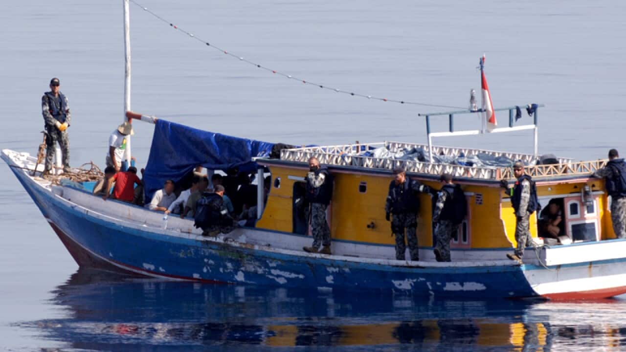 A suspected illegal entry vessel