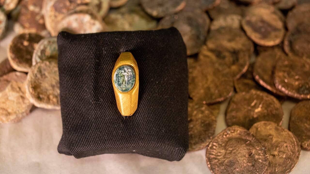 Roman gold ring found near Caesarea