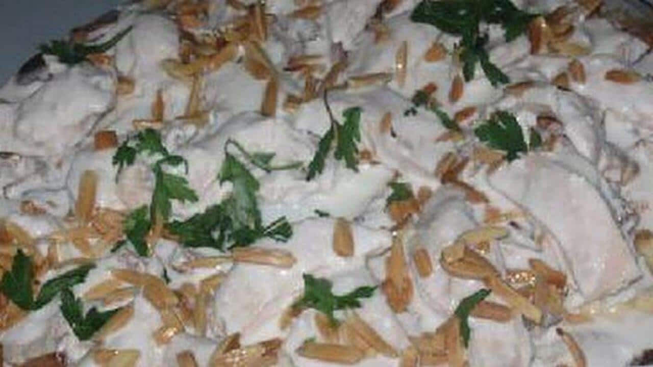 Fatah with chicken from Lebanese cuisine