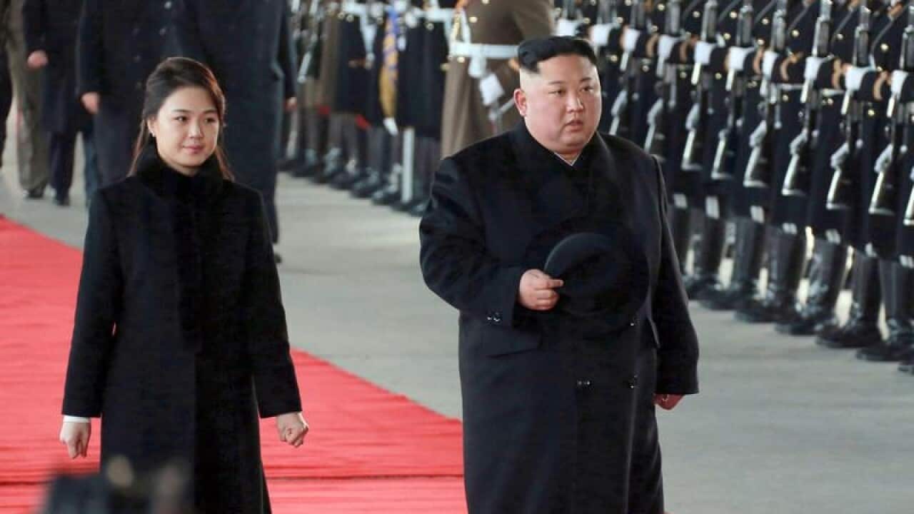 Kim Jong-un and his wife prepare to leave Pyongyang for Beijing