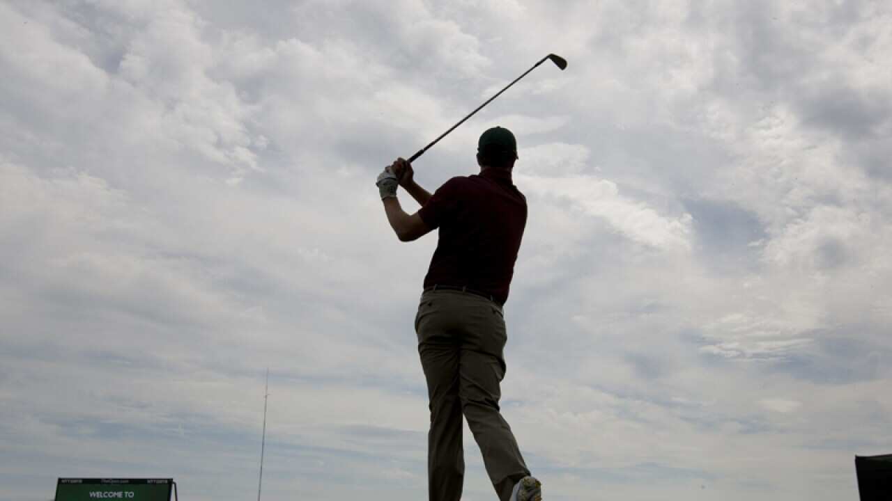 Adam Scott during practice.