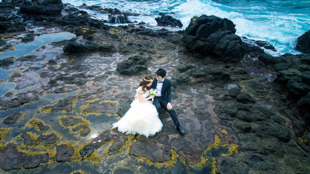 Pre-wedding photos at Cape Schanck, Victoria