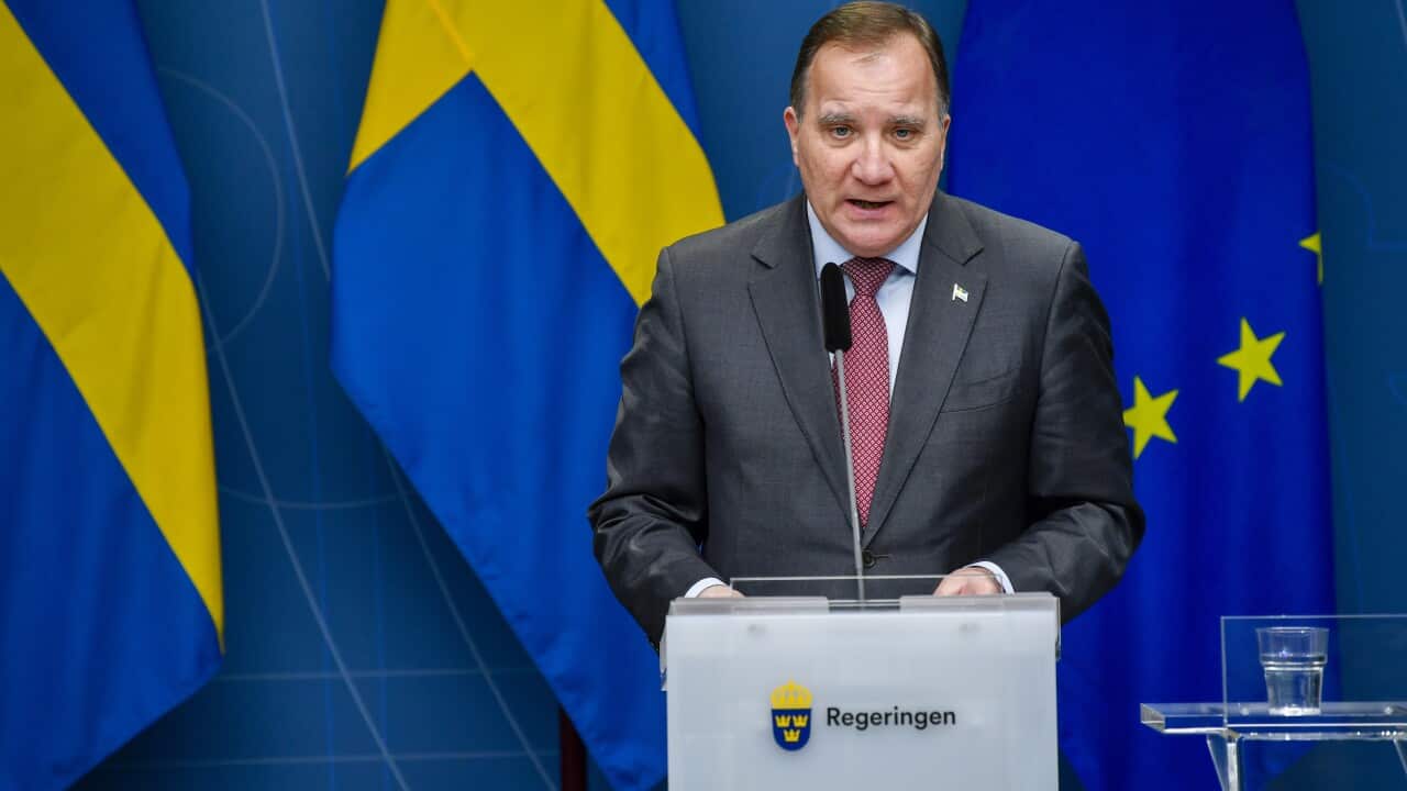 A file photo of Sweden's Prime Minister Stefan Lofven