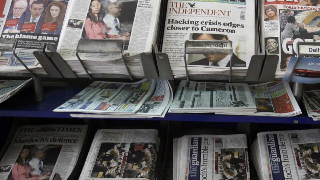 A range of British newspapers on sale