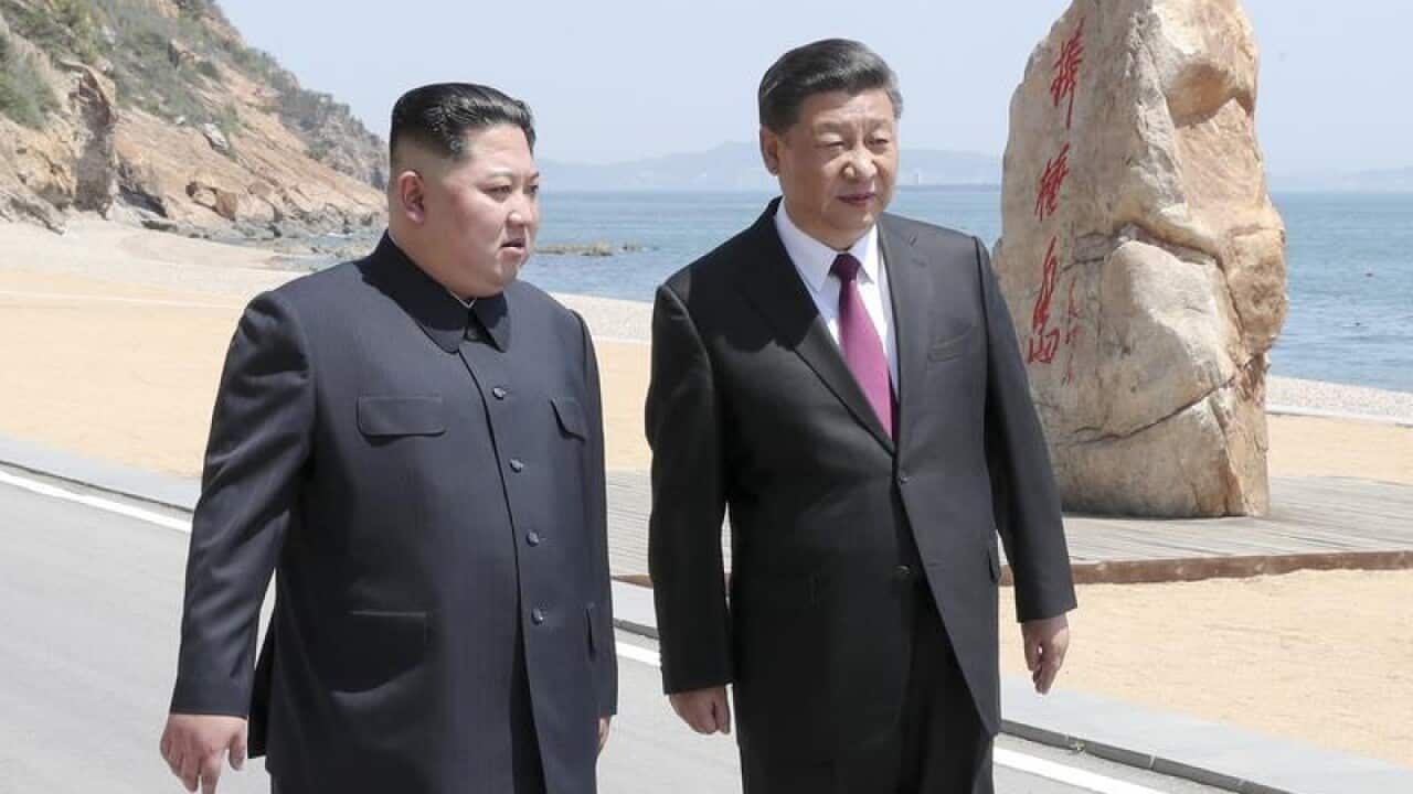 China's President Xi Jinping and North Korean leader Kim Jong Un.