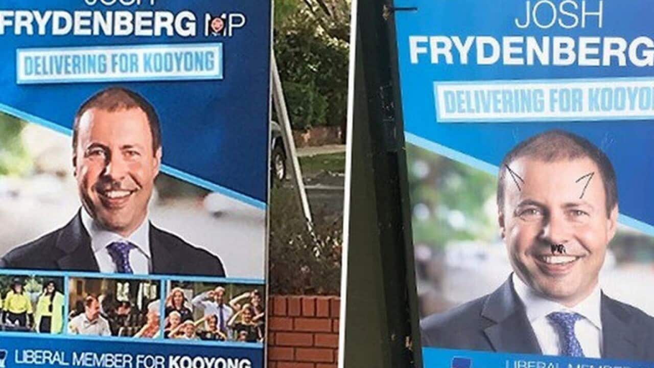 Frydenberg posters vandalized