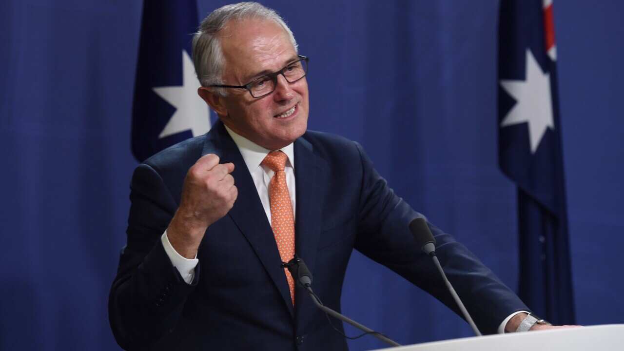 Australian Prime Minister Malcolm Turnbull during a press conference at Commonwealth Parliamentary Offices, in Sydney, Australia,